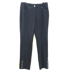 WHBM stretch pant with snap detail on ankle.